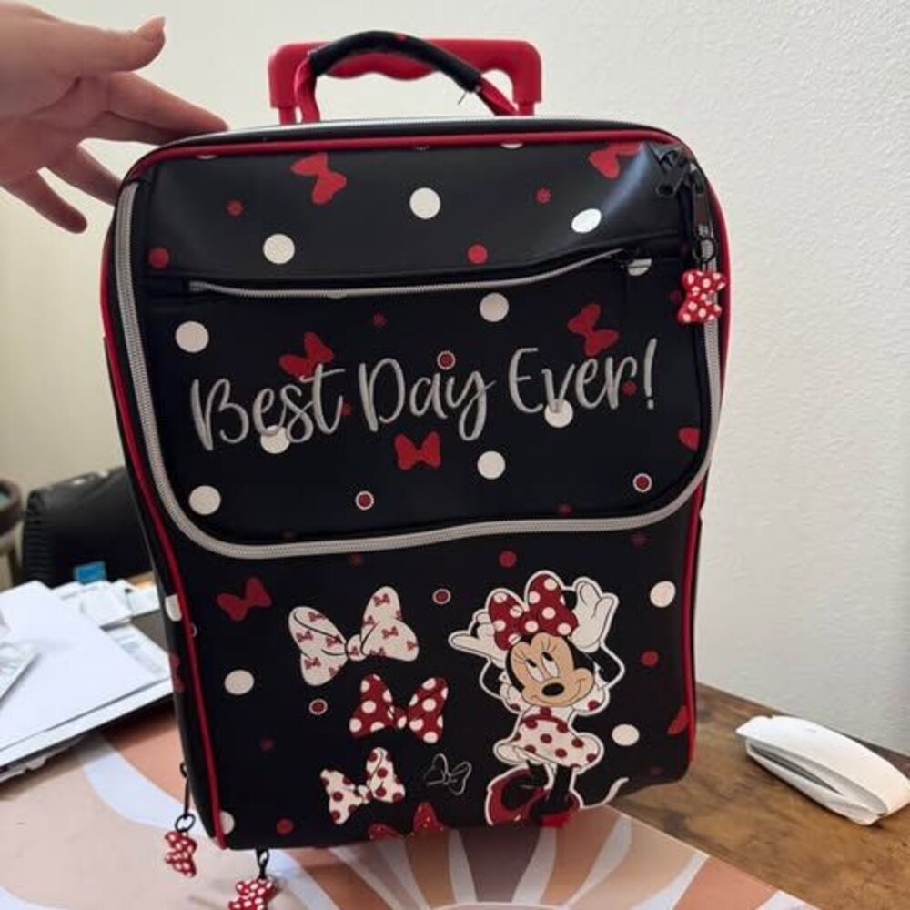 Disney Minnie Mouse Kids Rolling Carry On Suitcase Travel Luggage